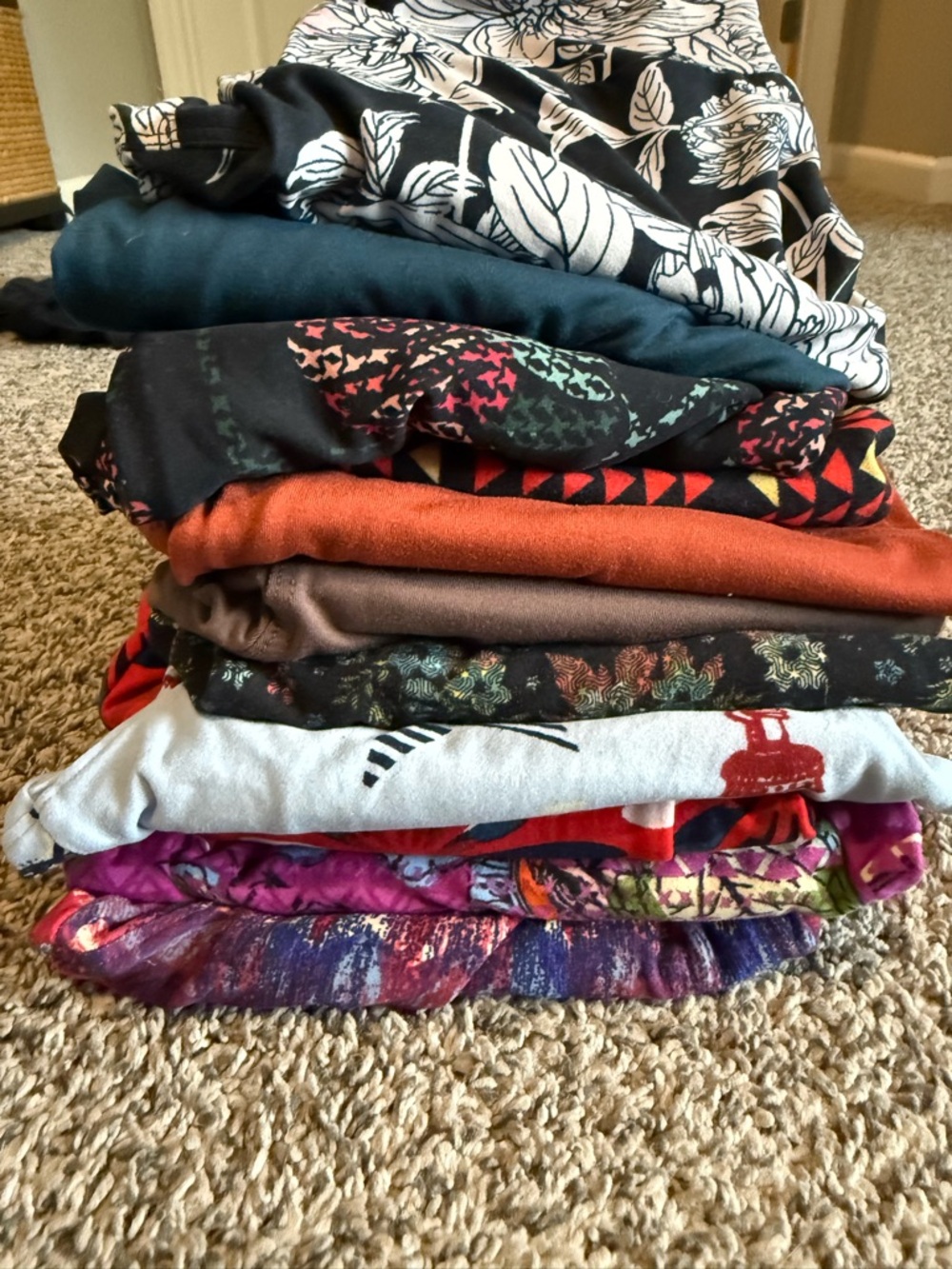 LuLaRoe Multi-Color Printed Leggings Bundle